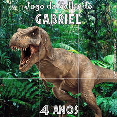 Jogo velha dinossauro borboleta  Produtos Personalizados no Elo7