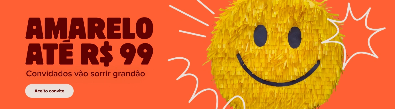 Banner de festa amarelo