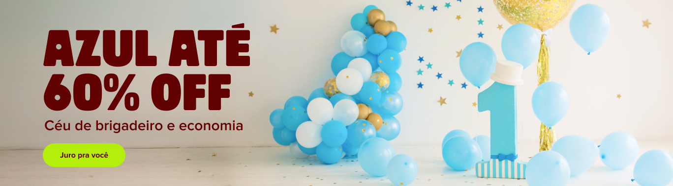 Banner de festa azul