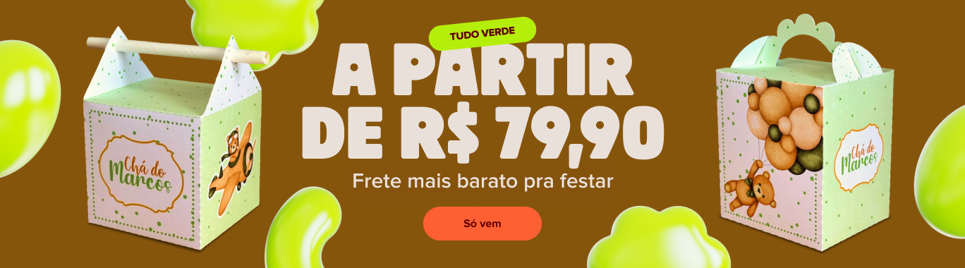 Banner de festa verde