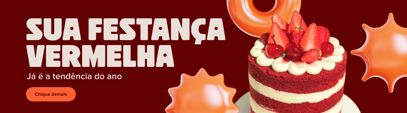 Banner de festa vermelha