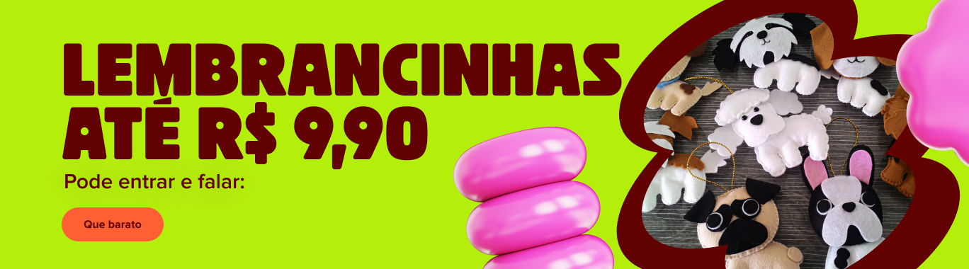 Banner de lembrancinhas