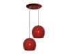 Imagem 1 - Luminaria Com 02 Bolinhas Juntas - Varias Cores - Vermelho