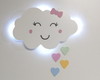 Imagem 1 - Nuvem com Luz de Led com Coração Quarto de Bebe com Olhinho
