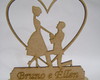 Imagem 1 - Noivinhos de mdf com Base- Personalizados com Nome do Casal