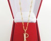 Imagem 3 - Colar pingente Strass letra P folheado Ouro 18k. c1pp15