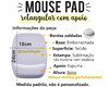 Imagem 3 - Mouse pad Retangular com apoio -Mapa