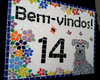 Imagem 3 - Placa com número em mosaico Bem-vindos