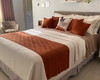 Imagem 4 - Kit Peseira de Trico Decorativa para Cama Casal Queen 230x60