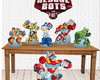 Imagem 1 - Kit Display Transformers Rescuo Bots - mdf