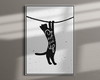 Imagem 2 - Quadro Decorativo Gato Preto Com Frase