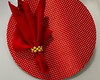 Imagem 4 - Kit com 2: Capas de sousplat vermelho com branco acetinada