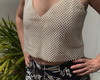 Imagem 4 - Blusa Cropped de Miçangas Pérolas Brancas Ano Novo