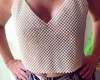 Imagem 2 - Blusa Cropped de Miçangas Pérolas Brancas Ano Novo