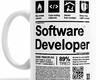 Imagem 2 - Caneca Software Developer com nome + saquinho