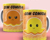 Imagem 1 - Caneca Polvo Com Comida/sem Comida