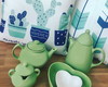 Imagem 2 - Conjunto Chá e Café em Porcelana Verde