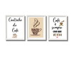 Imagem 2 - 3 quadros para cantinho do café com frases café boa ideia