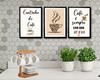 Imagem 3 - 3 quadros para cantinho do café com frases café boa ideia