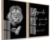 Imagem 1 - Quadro Decorativo Salmo Religião Leão de Judá com Vidro