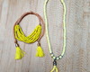 Imagem 2 - Conjunto Colar De Fimo Com Pulseira De Micamga Fecho Macramé