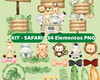 Imagem 1 - Arquivo Digital-(1206) Kit 34 Elementos Png Safari