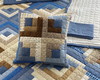 Imagem 5 - Colcha Patchwork Log Cabin Blue