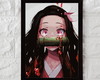 Imagem 1 - Demon Slayer, Geek, Nerd, Quadro com Moldura 33x24cm