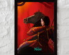 Imagem 1 - Mulan, Filme, Nerd, Geek, Quadro com Moldura 33x24cm