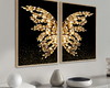 Imagem 1 - Quadros Decorativos Borboleta Asas com Moldura e Vidro