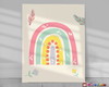 Imagem 2 - Arco Iris Lua Placa Decorativa Personalizado Kit 3pçs