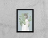 Imagem 2 - Quadro Menina com Cactos (a3- com Vidro)