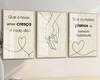 Imagem 2 - Quadro Decorativo com Vidro para Quarto de Casal Frases