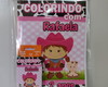 Imagem 1 - Kit de Colorir Fazendinha Rosa com Giz