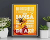 Imagem 1 - Quadro Ilustração Iansã com Dizeres (a3- com Vidro)