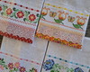 Imagem 2 - Kit 12 Panos de Prato Ponto Cruz Sortidos Bordado Inglês.
