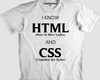 Imagem 1 - Camiseta Engraçada Eu Sei Html e Css Programador