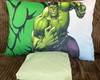 Imagem 1 - Lençol Solteiro com Elástico + Fronha Estampada Hulk