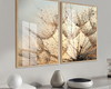 Imagem 1 - Kit 2 Quadros Decorativos Dente de Leão Flores Moldura Vidro