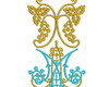 Imagem 1 - Matriz de Bordado Ave Maria com Uva Cód 01086