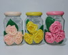 Imagem 1 - Potes de Vidro com Rosas Decorados com Biscuit