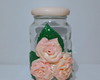 Imagem 4 - Potes de Vidro com Rosas Decorados com Biscuit