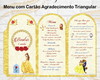 Imagem 1 - Menu Triangular com Agradecimento Digital Bela e a Fera