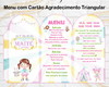 Imagem 1 - Menu Triangular com Agradecimento Digital Circo Menina