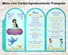 Imagem 1 - Menu Triangular com Agradecimento Digital Princesa Jasmine