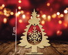 Imagem 1 - Mini Árvore de Natal em mdf 7cm Cru com Base