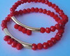 Imagem 1 - Mix com 2 Pulseiras Cristal com Entremeio Banhado