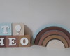 Imagem 1 - Kit 5 Cubos com Arco Íris Tons Terra/ Azul mdf