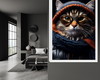 Imagem 4 - Quadro Gato com Cachecol e Óculos de Inverno, com Um Visual