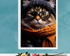 Imagem 3 - Quadro Gato com Cachecol e Óculos de Inverno, com Um Visual